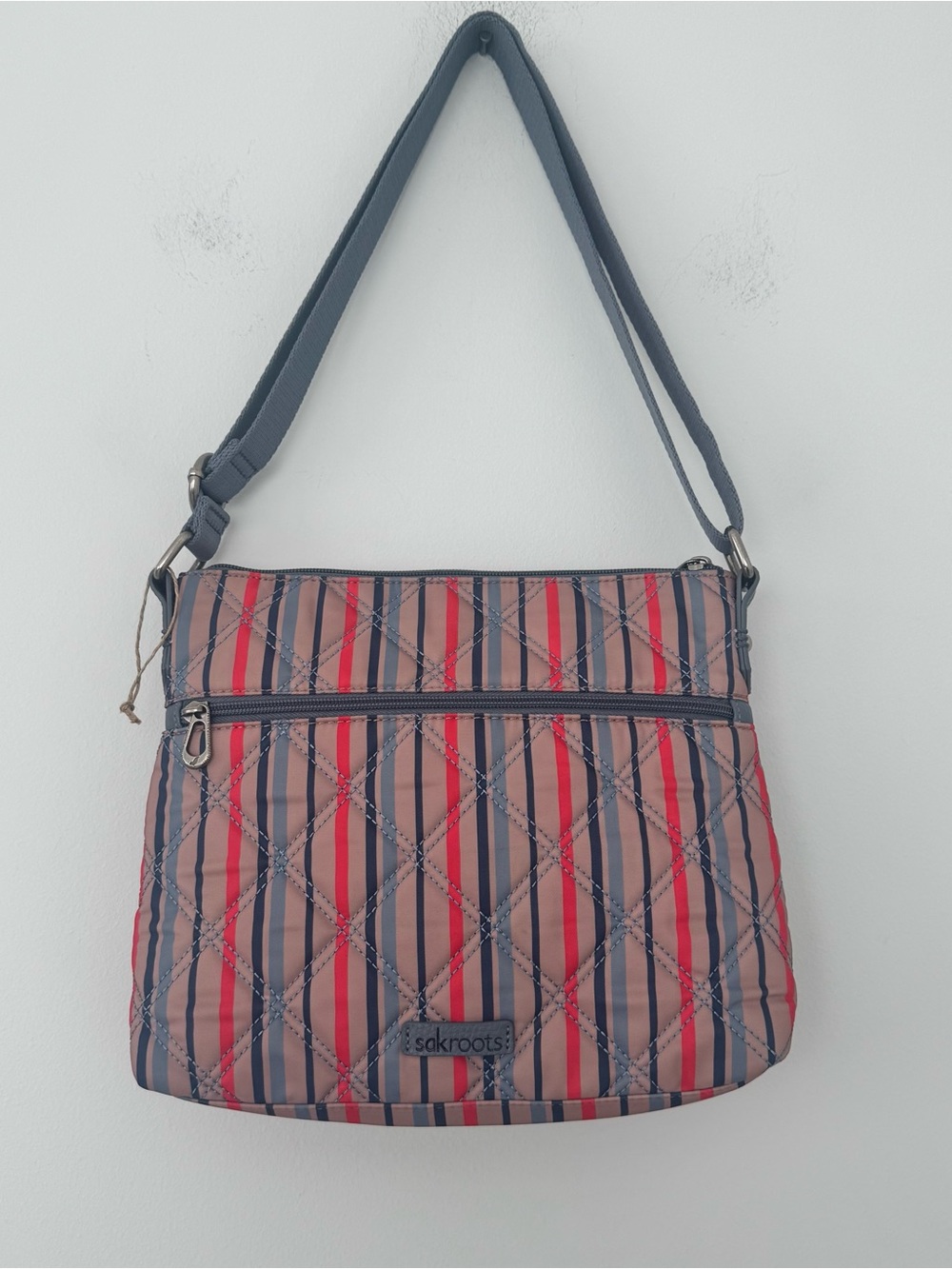 NWOT Sakroots Crossbody Bag Spirit Desert Striped Quilted Vegan Eco-Twill